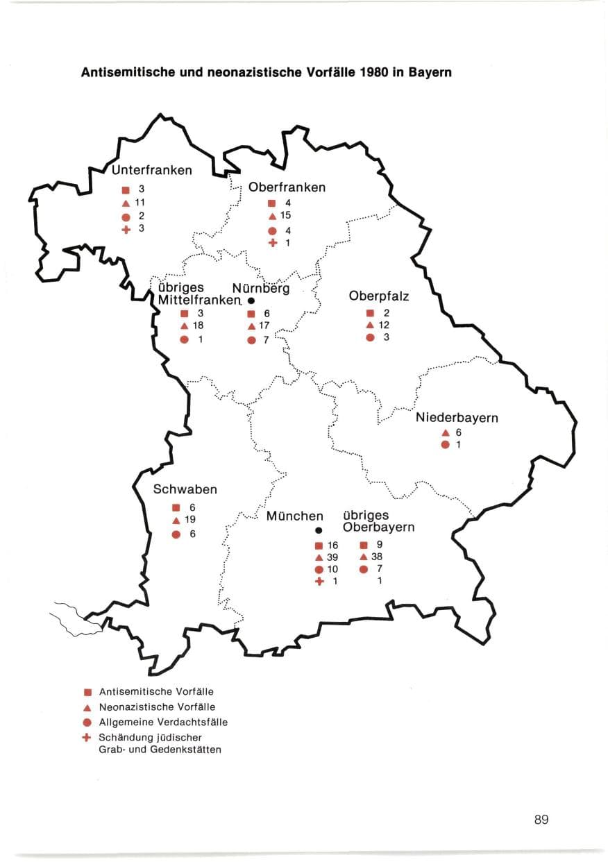Seite 90 des Verfassungsschutzbericht 1980 Bayern
