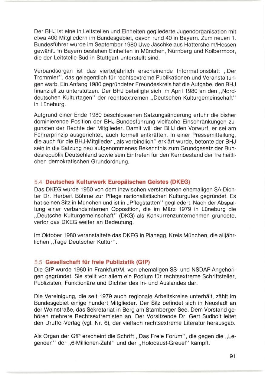 Seite 92 des Verfassungsschutzbericht 1980 Bayern