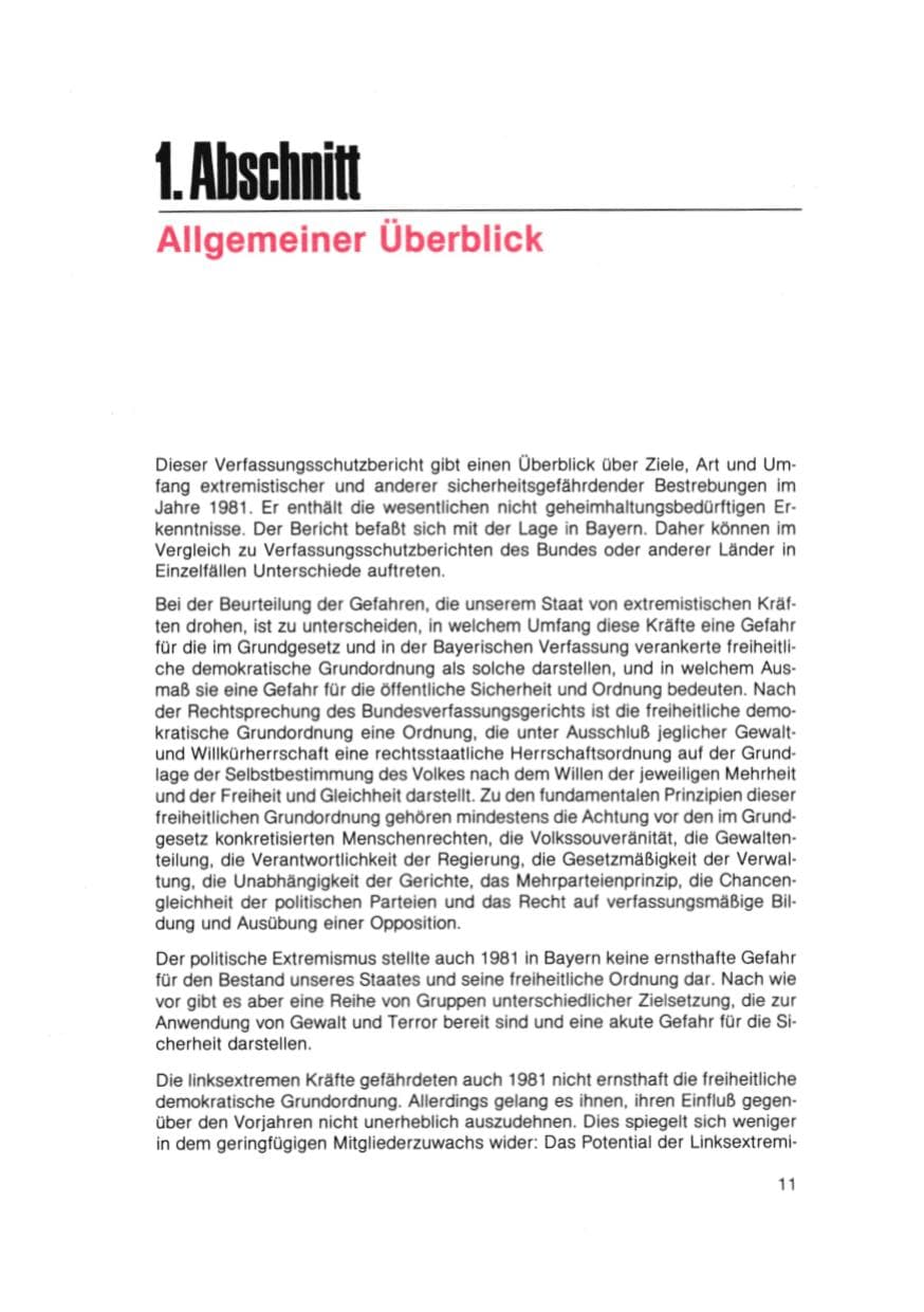 Seite 12 des Verfassungsschutzbericht 1981 Bayern