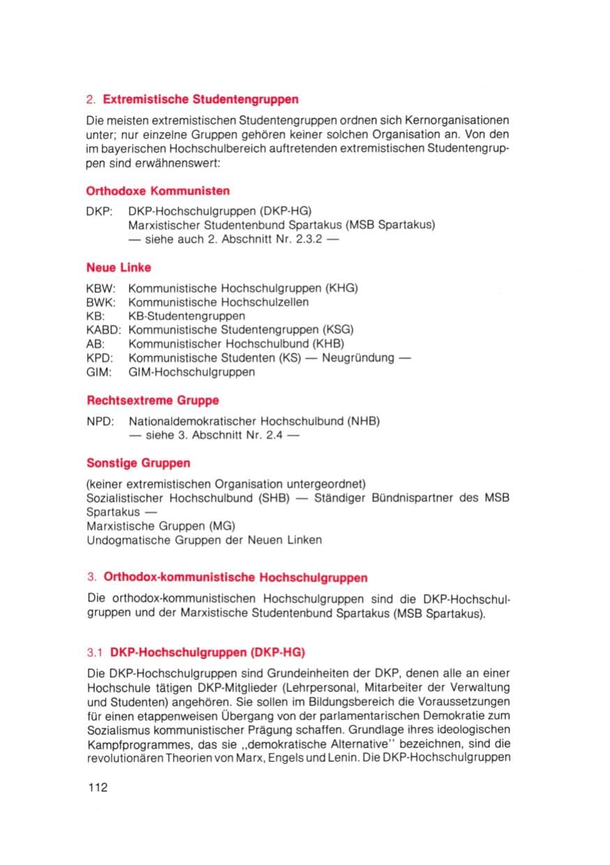 Seite 113 des Verfassungsschutzbericht 1981 Bayern