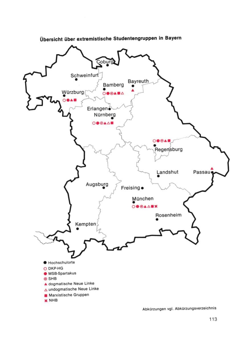 Seite 114 des Verfassungsschutzbericht 1981 Bayern