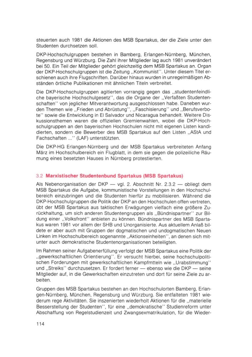 Seite 115 des Verfassungsschutzbericht 1981 Bayern
