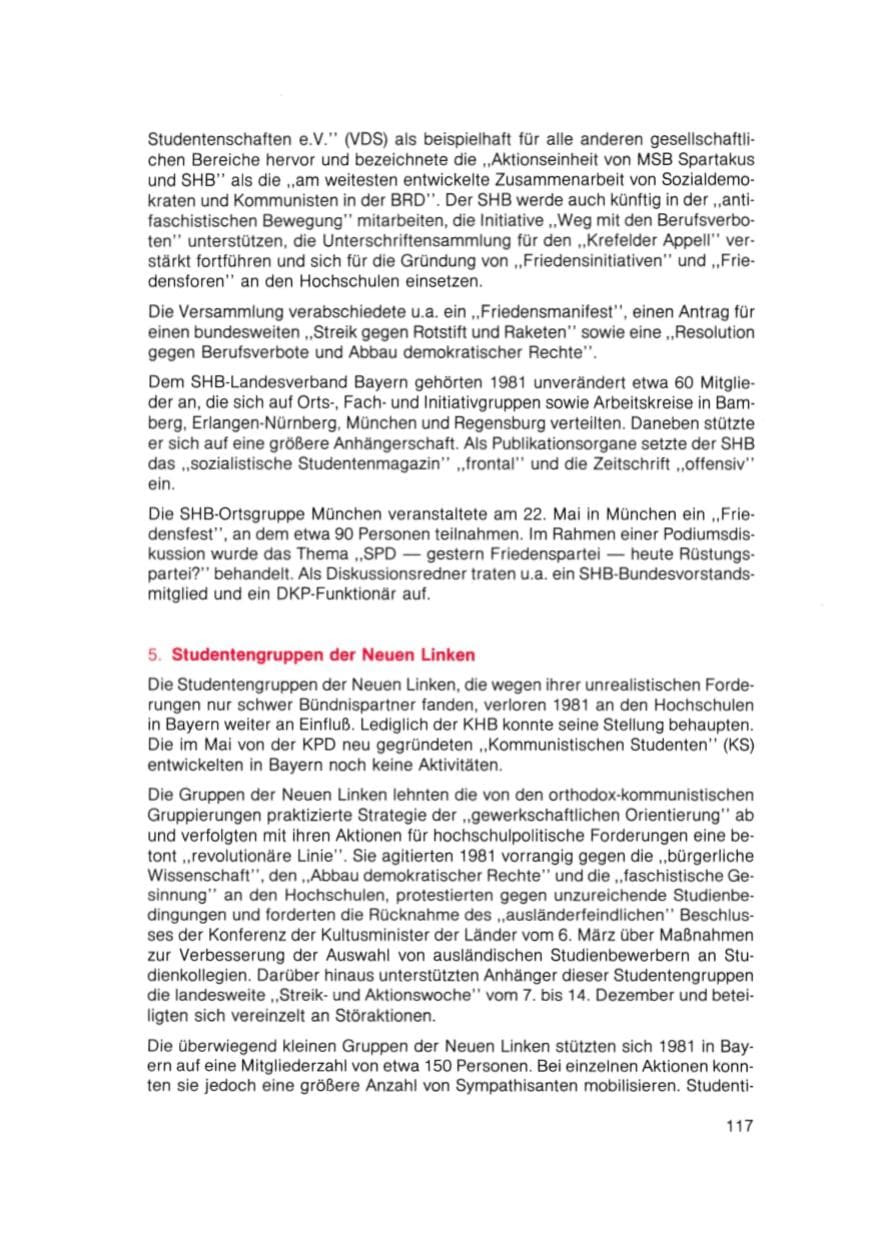 Seite 118 des Verfassungsschutzbericht 1981 Bayern