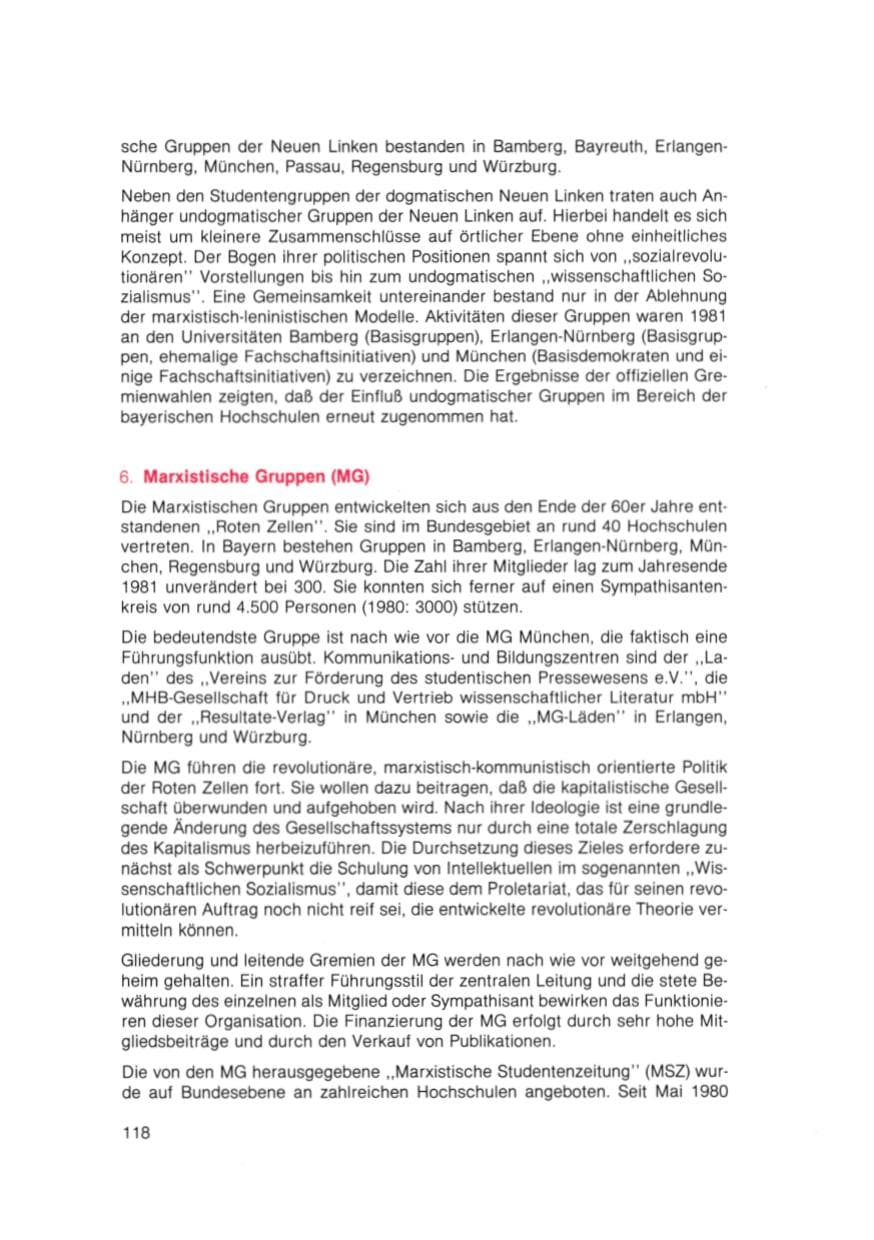 Seite 119 des Verfassungsschutzbericht 1981 Bayern