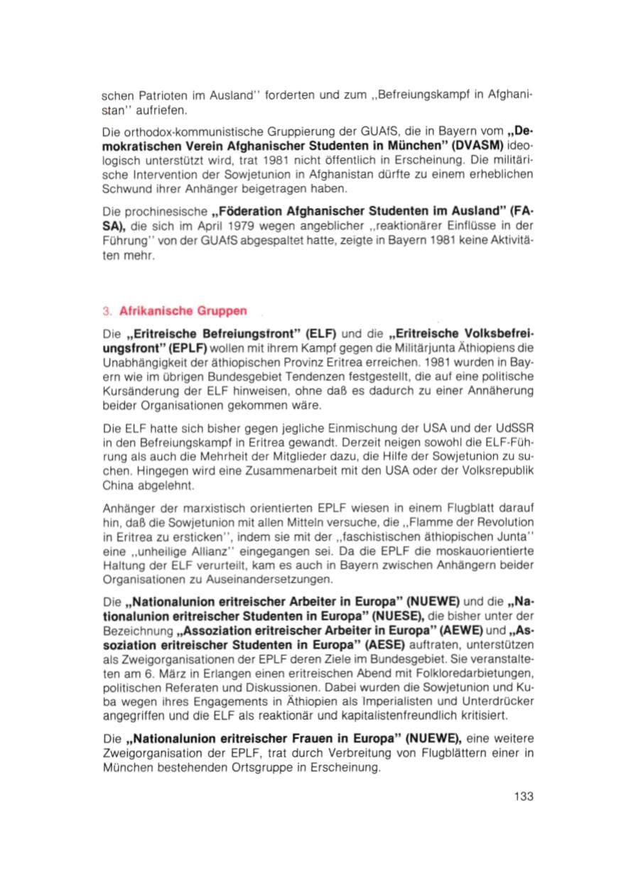 Seite 134 des Verfassungsschutzbericht 1981 Bayern