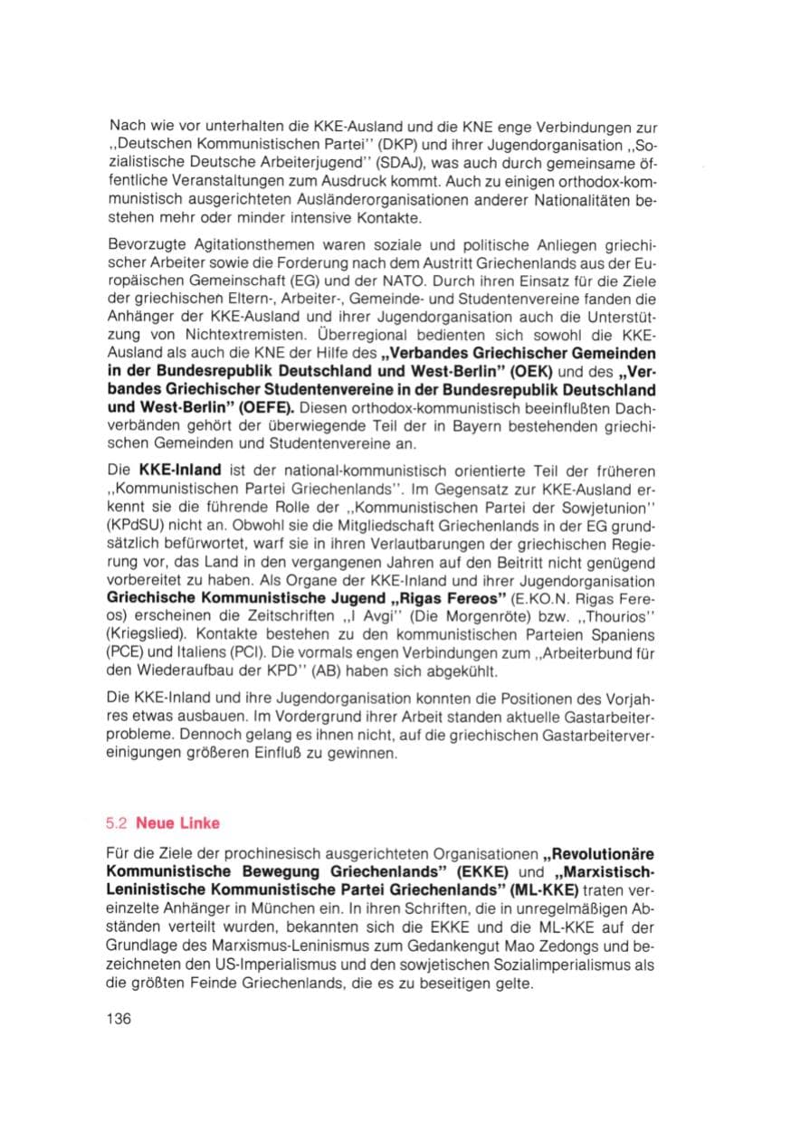 Seite 137 des Verfassungsschutzbericht 1981 Bayern