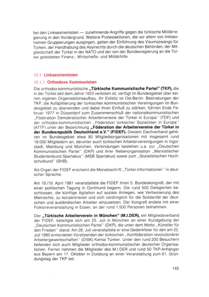 Seite 146 des Verfassungsschutzbericht 1981 Bayern