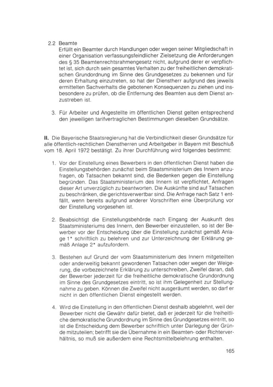 Seite 166 des Verfassungsschutzbericht 1981 Bayern