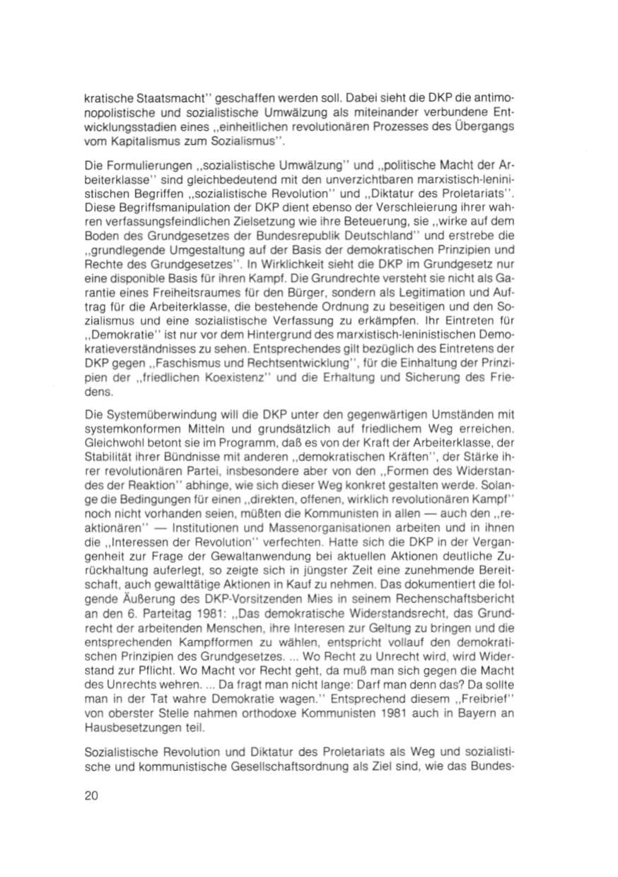 Seite 21 des Verfassungsschutzbericht 1981 Bayern