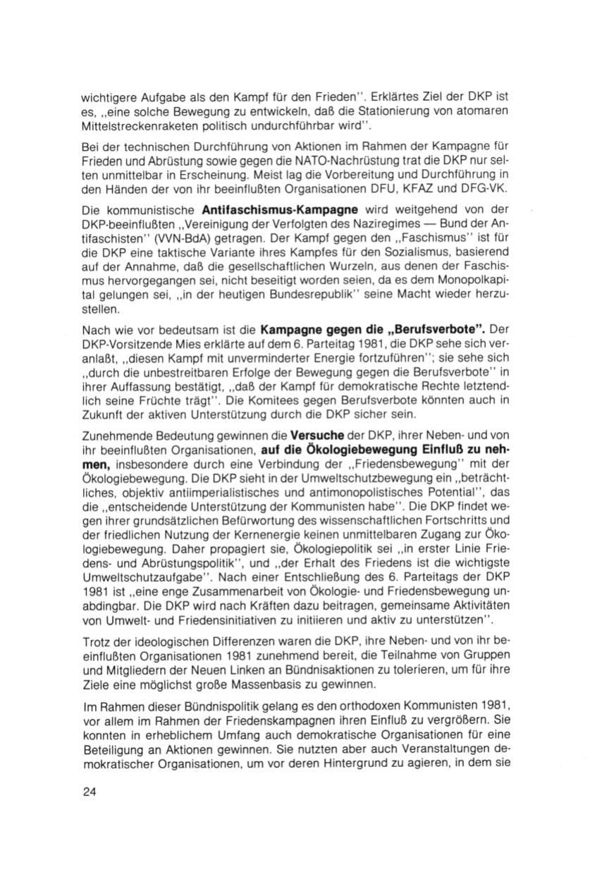 Seite 25 des Verfassungsschutzbericht 1981 Bayern