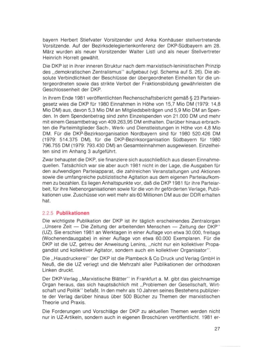Seite 28 des Verfassungsschutzbericht 1981 Bayern