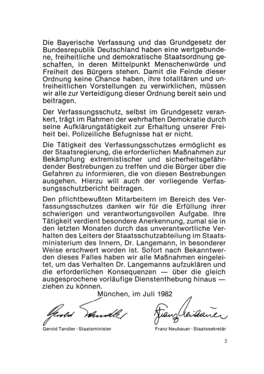 Seite 4 des Verfassungsschutzbericht 1981 Bayern