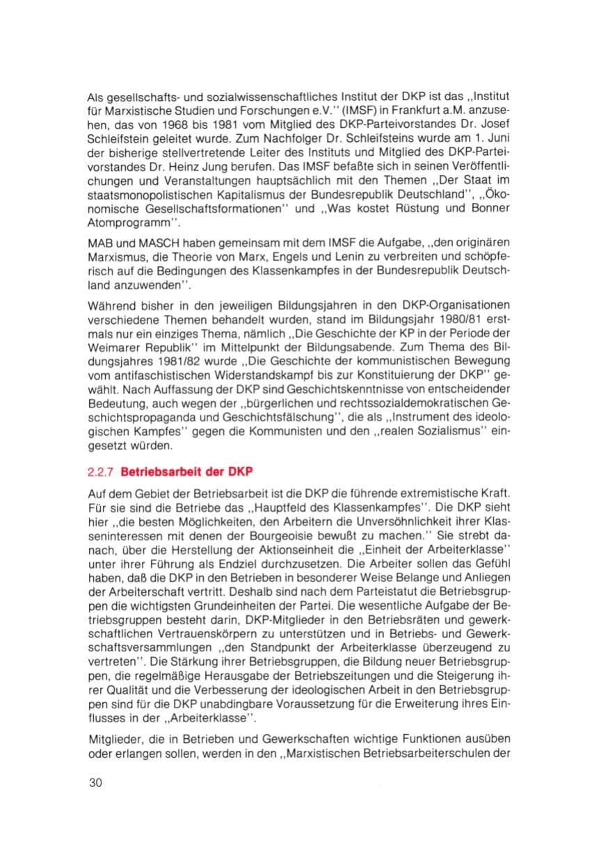 Seite 31 des Verfassungsschutzbericht 1981 Bayern
