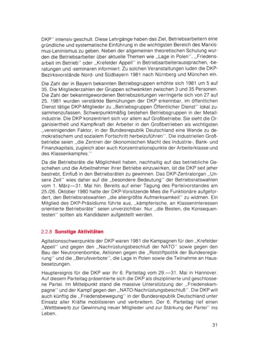 Seite 32 des Verfassungsschutzbericht 1981 Bayern