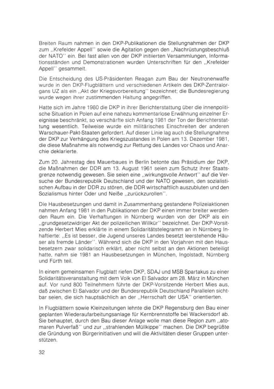 Seite 33 des Verfassungsschutzbericht 1981 Bayern