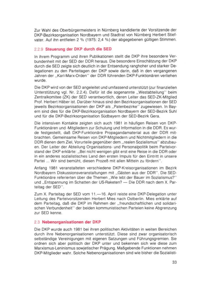 Seite 34 des Verfassungsschutzbericht 1981 Bayern