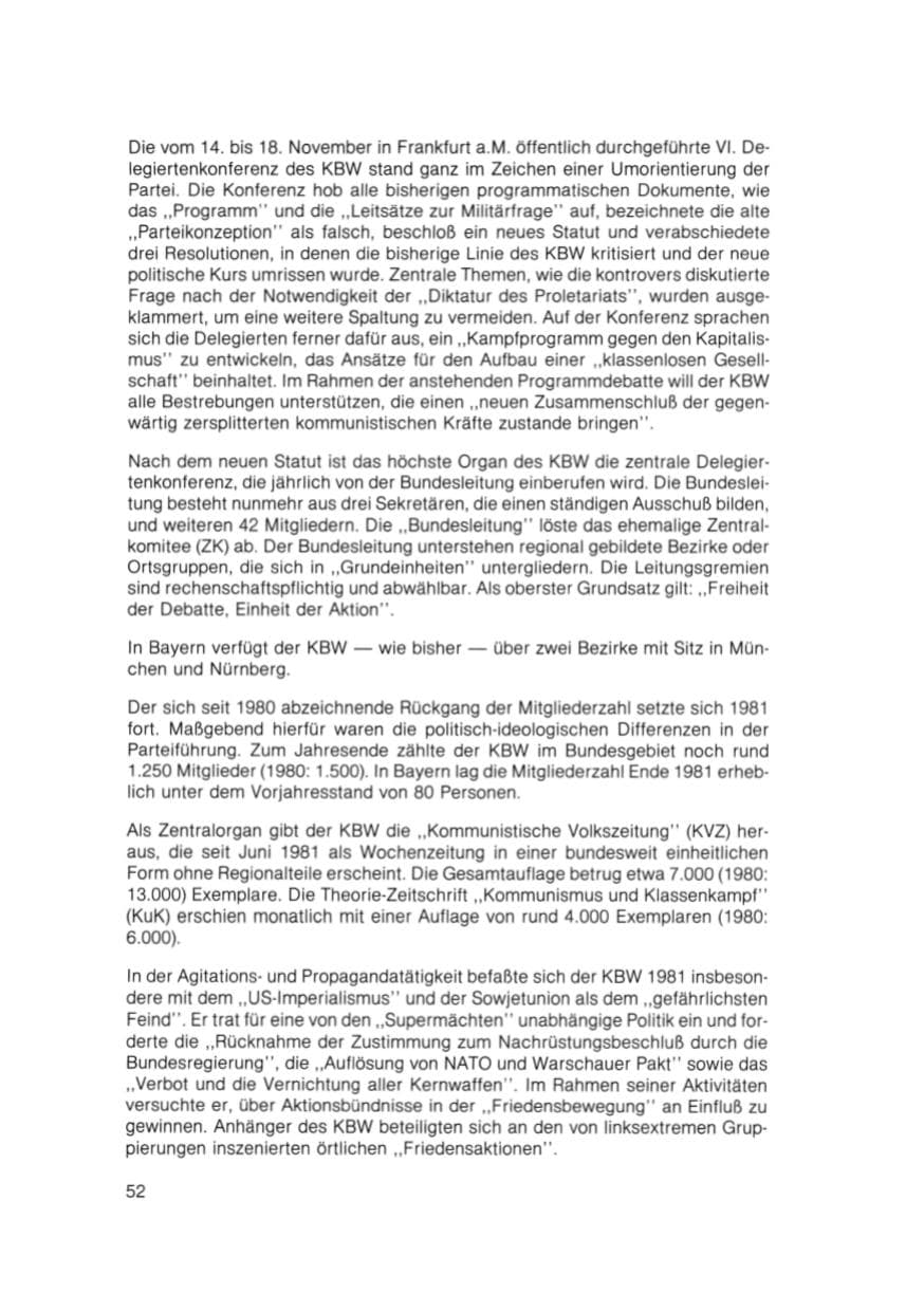 Seite 53 des Verfassungsschutzbericht 1981 Bayern