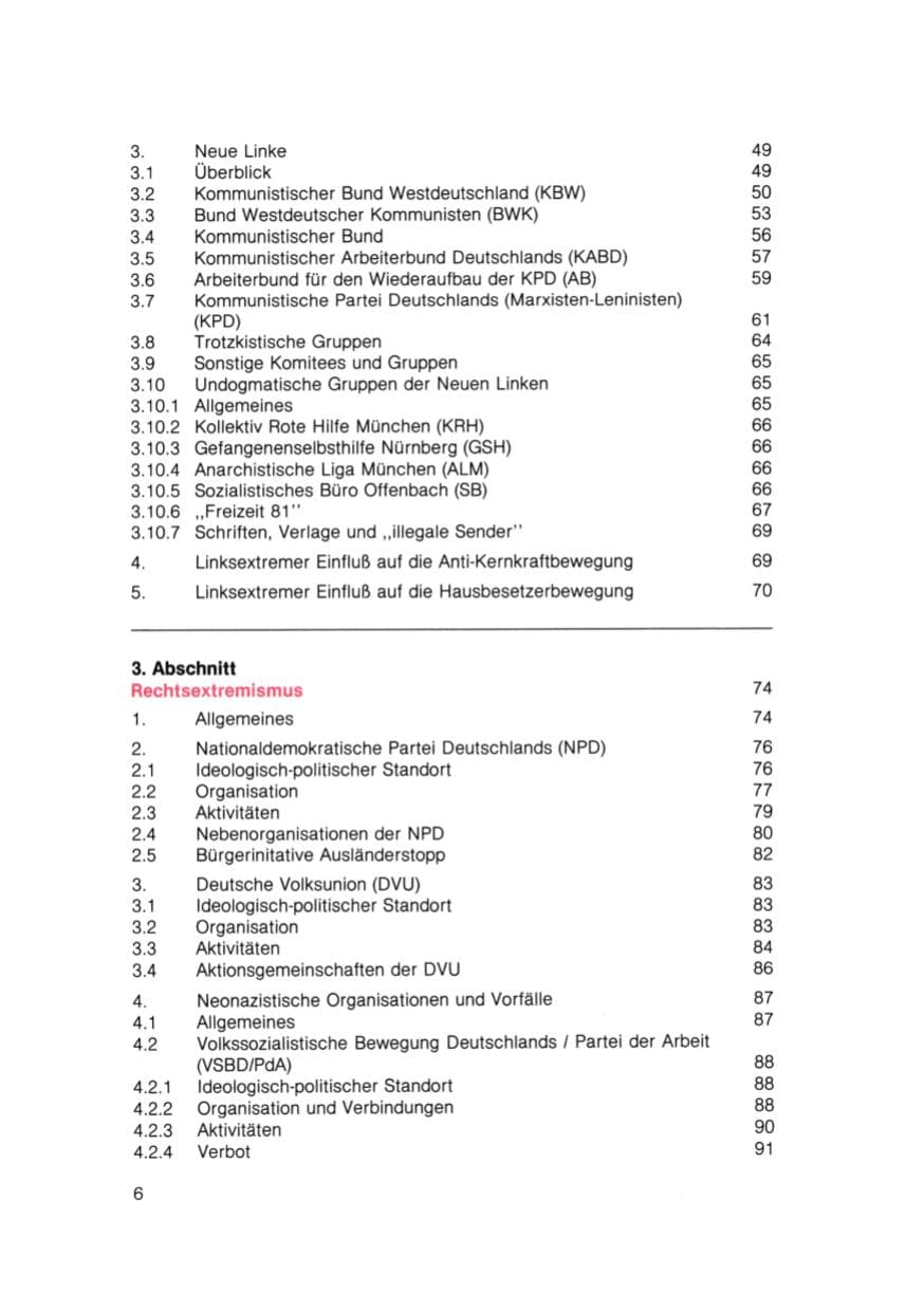 Seite 7 des Verfassungsschutzbericht 1981 Bayern