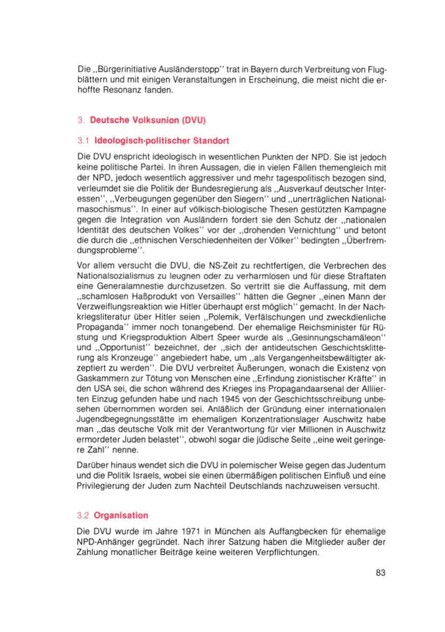 Seite 84 des Verfassungsschutzbericht 1981 Bayern
