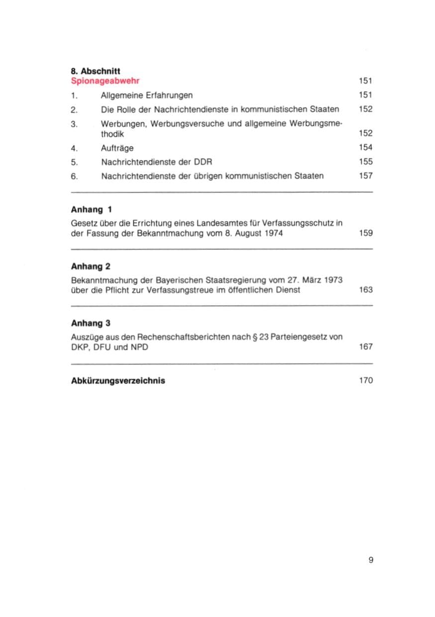 Seite 10 des Verfassungsschutzbericht 1981 Bayern