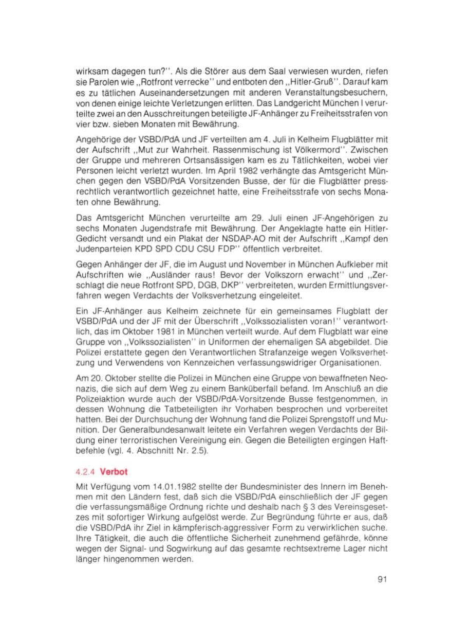 Seite 92 des Verfassungsschutzbericht 1981 Bayern
