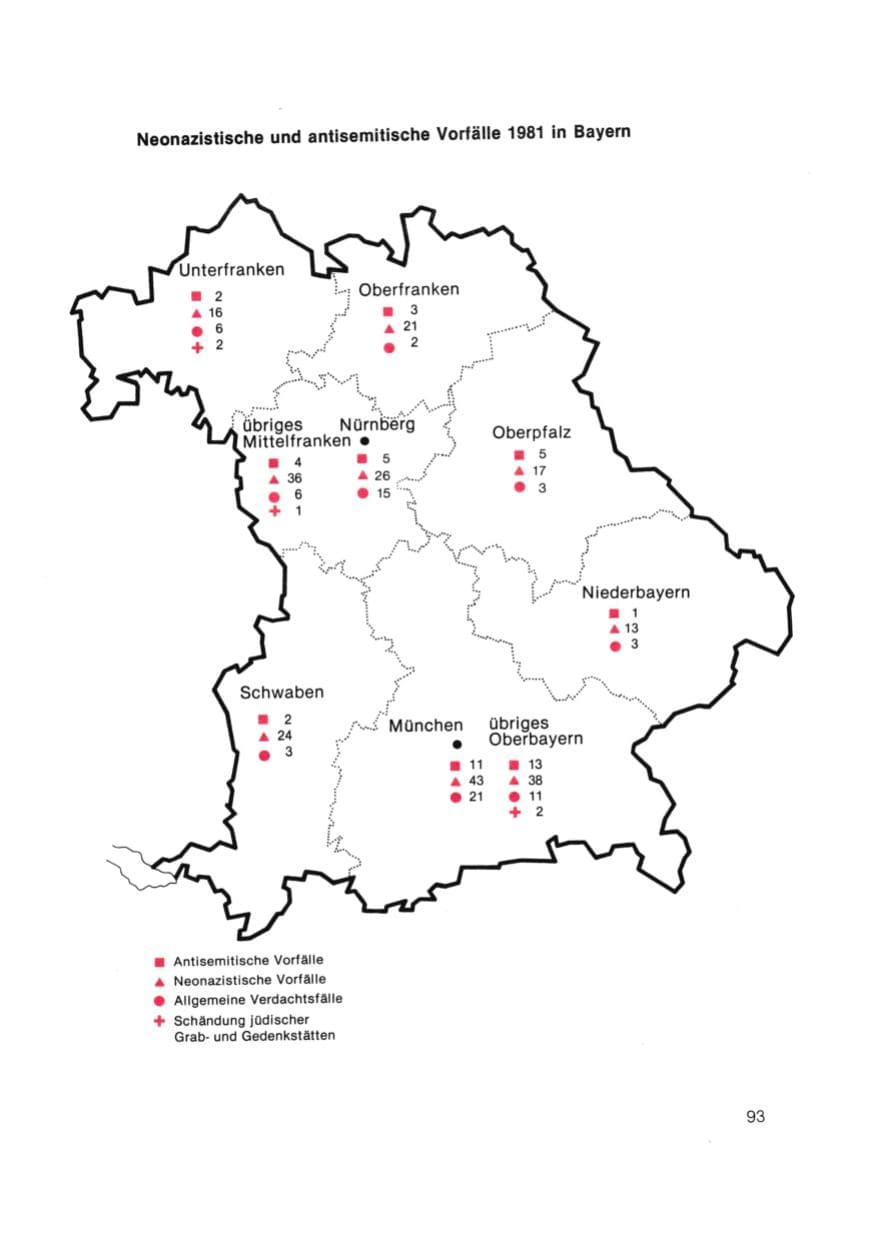 Seite 94 des Verfassungsschutzbericht 1981 Bayern