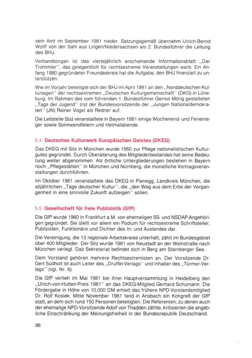 Seite 97 des Verfassungsschutzbericht 1981 Bayern