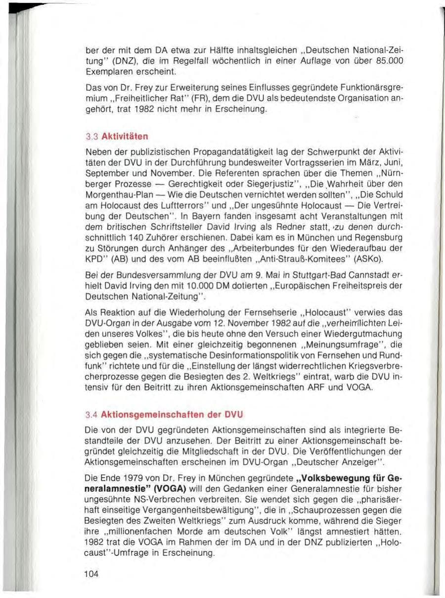 Seite 106 des Verfassungsschutzbericht 1982 Bayern