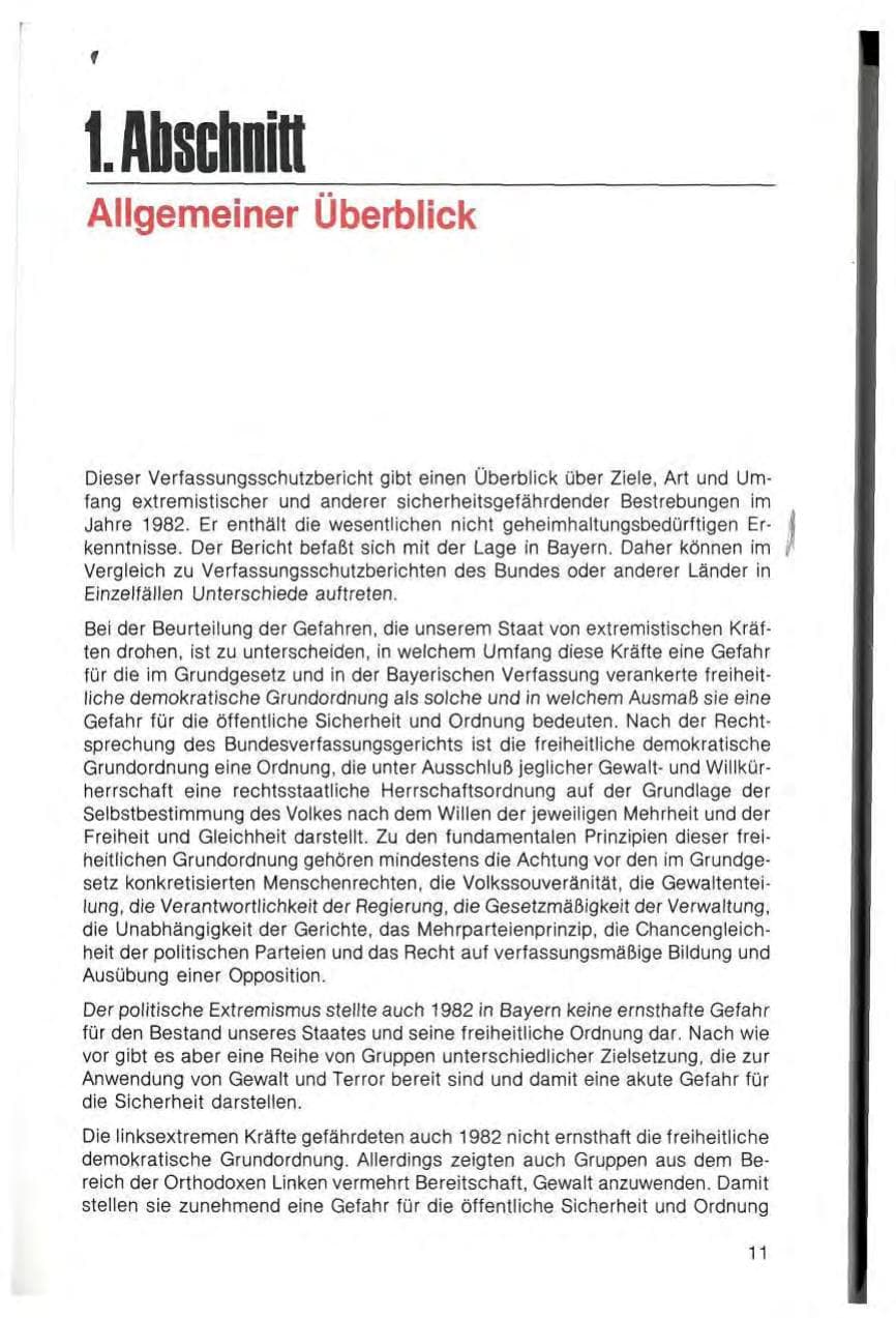 Seite 13 des Verfassungsschutzbericht 1982 Bayern