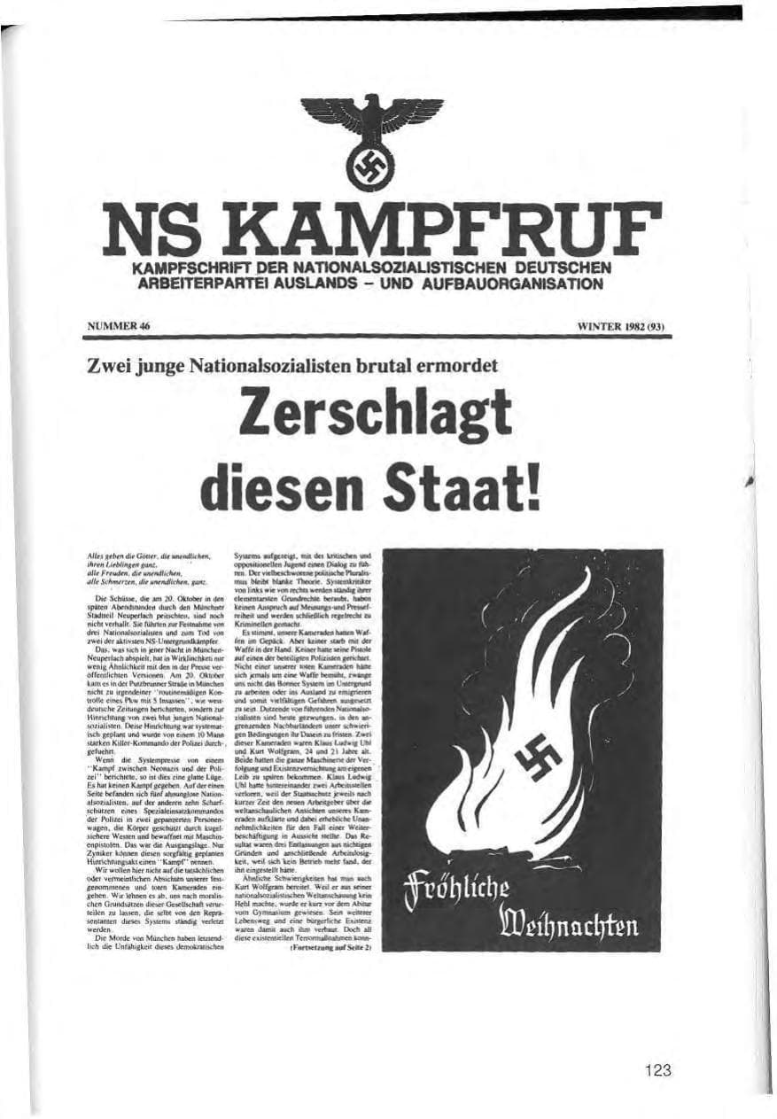 Seite 125 des Verfassungsschutzbericht 1982 Bayern
