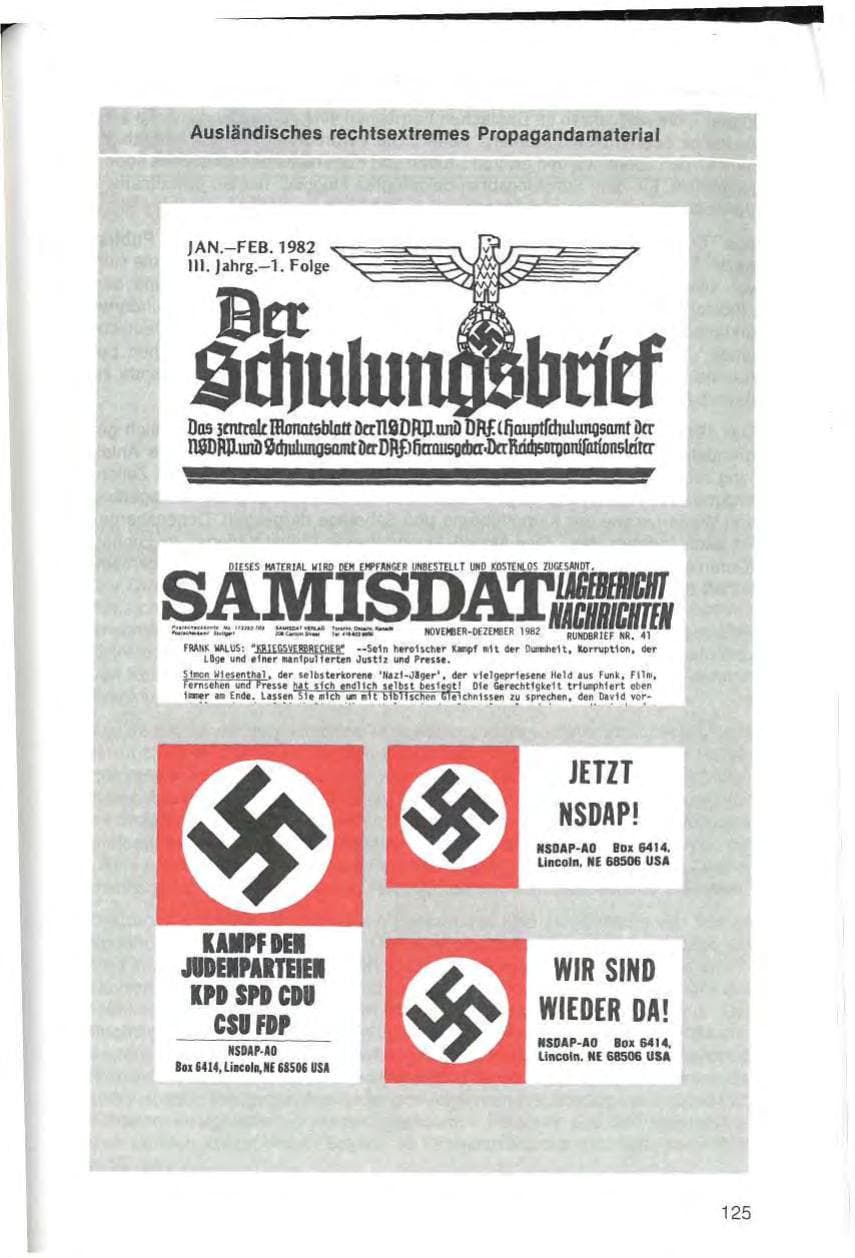 Seite 127 des Verfassungsschutzbericht 1982 Bayern