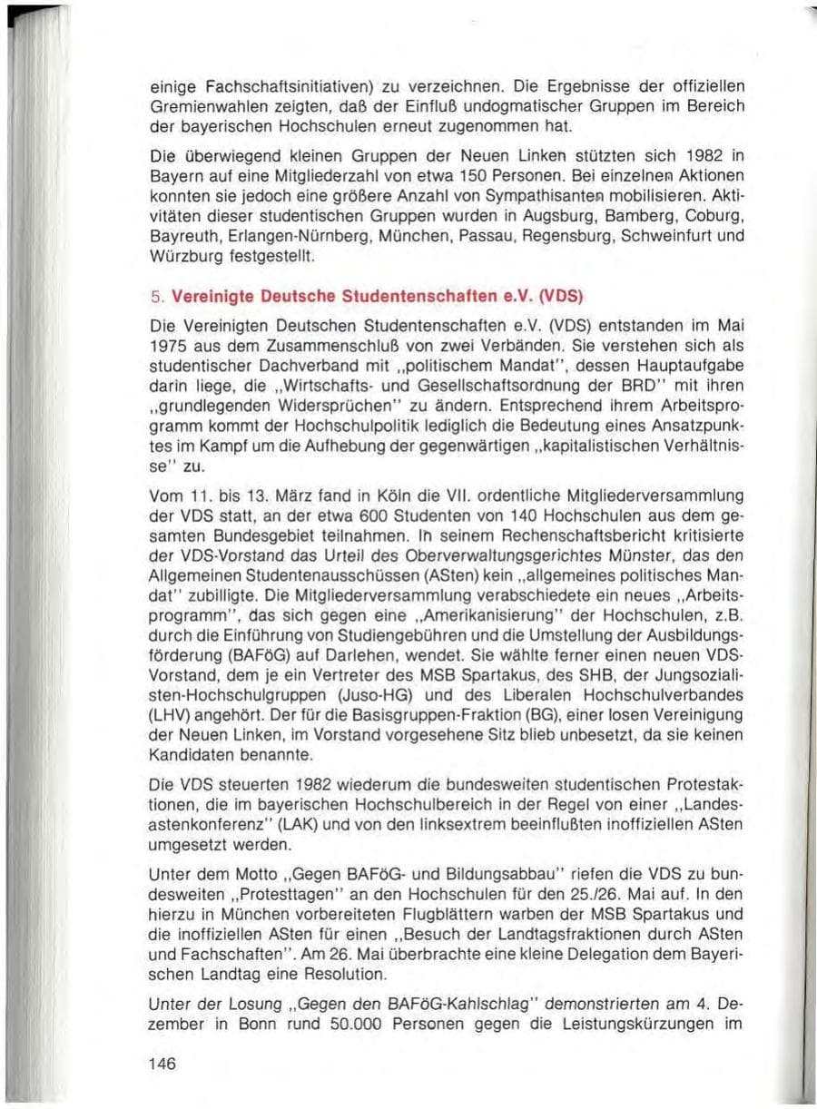 Seite 148 des Verfassungsschutzbericht 1982 Bayern