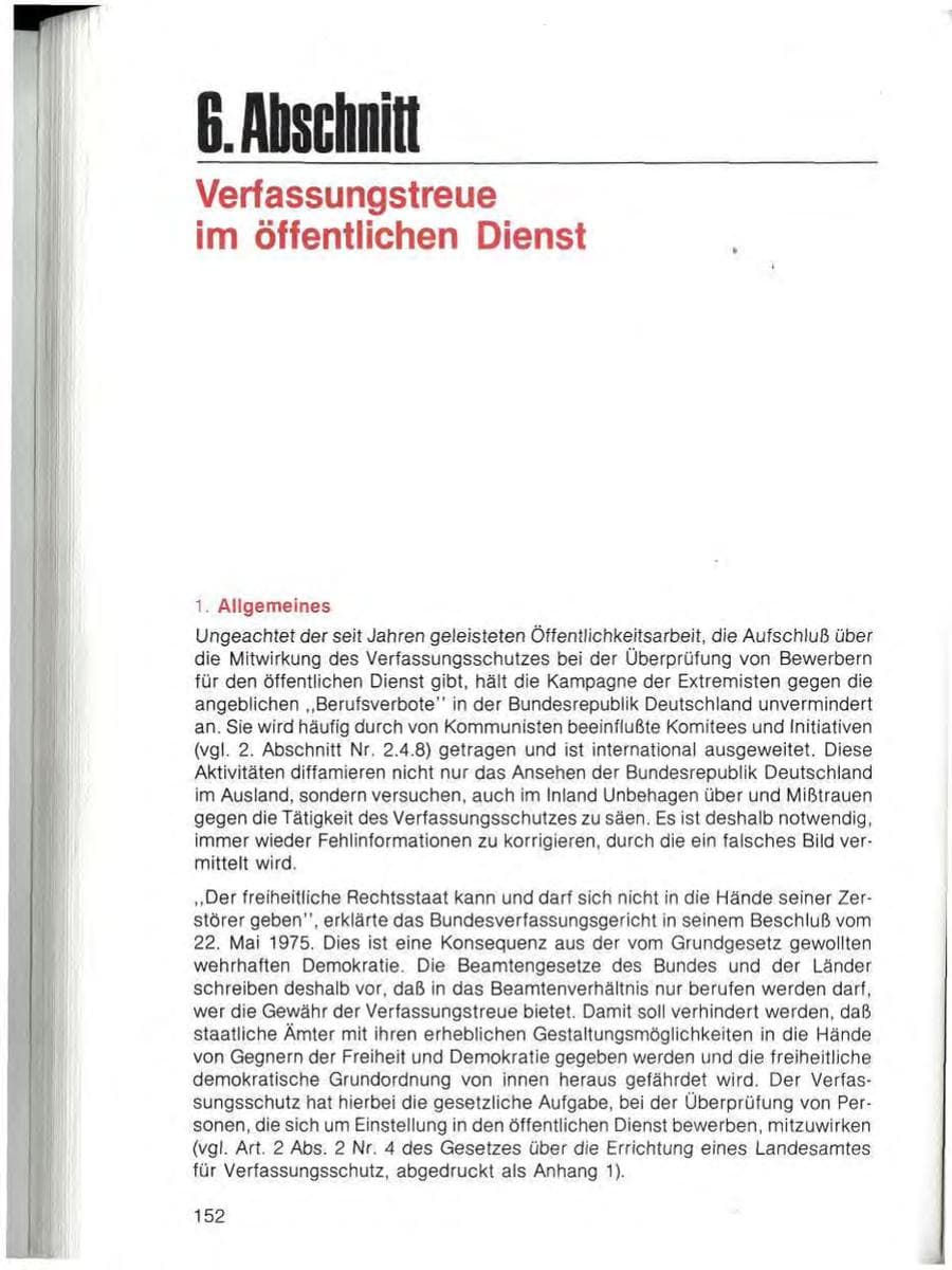 Seite 154 des Verfassungsschutzbericht 1982 Bayern
