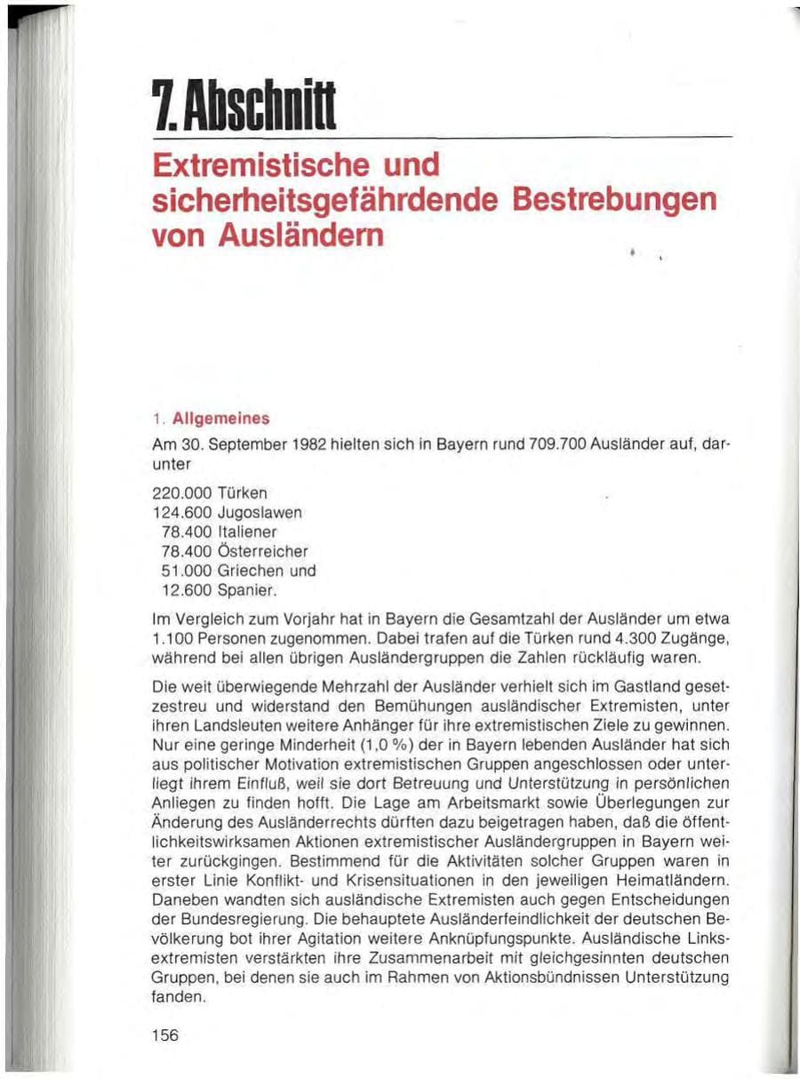 Seite 158 des Verfassungsschutzbericht 1982 Bayern