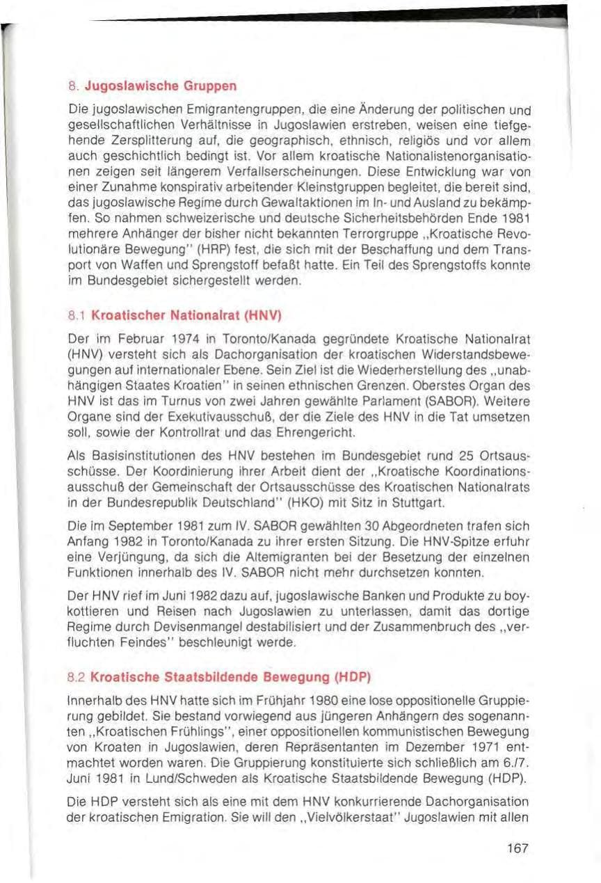 Seite 169 des Verfassungsschutzbericht 1982 Bayern