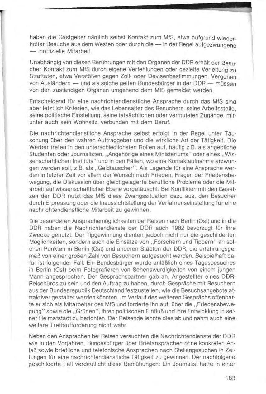 Seite 185 des Verfassungsschutzbericht 1982 Bayern