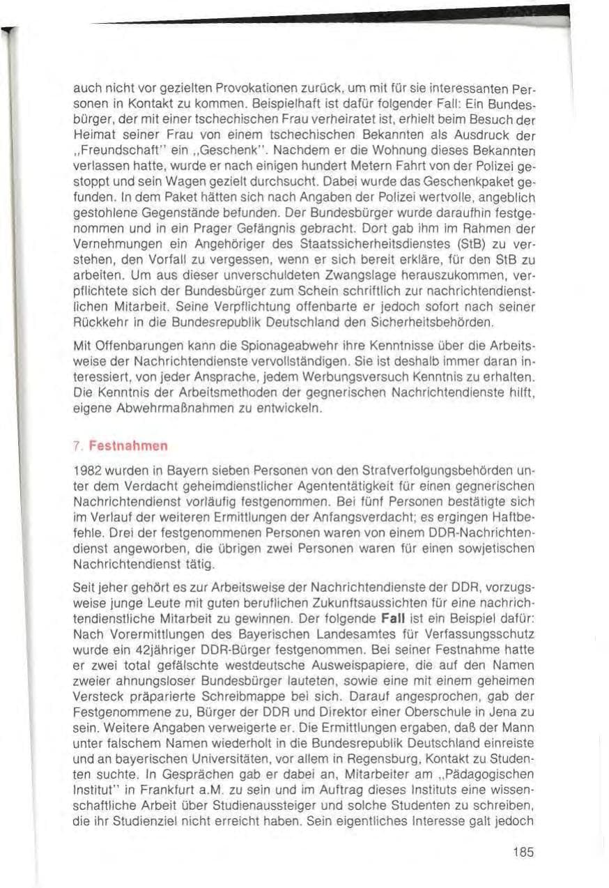 Seite 187 des Verfassungsschutzbericht 1982 Bayern