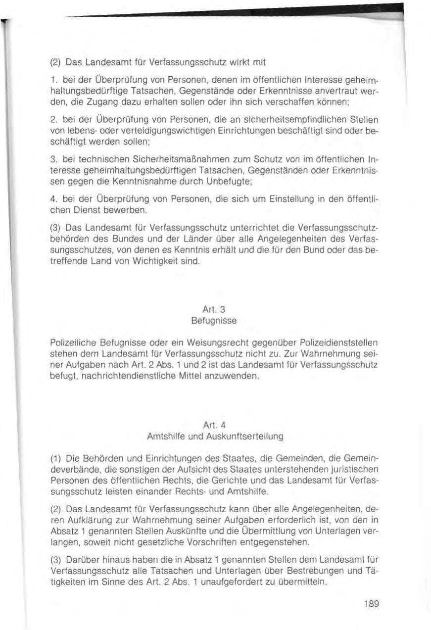 Seite 191 des Verfassungsschutzbericht 1982 Bayern