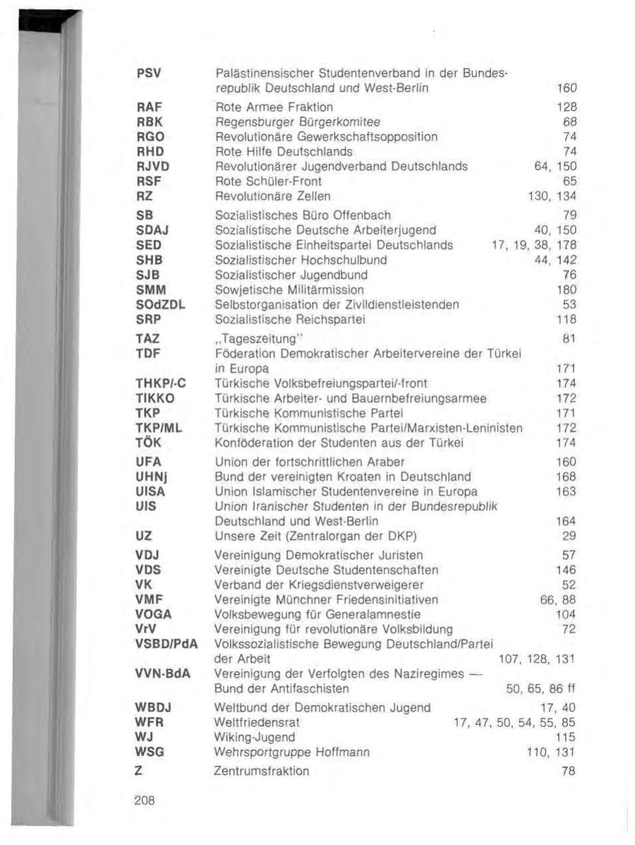 Seite 212 des Verfassungsschutzbericht 1982 Bayern