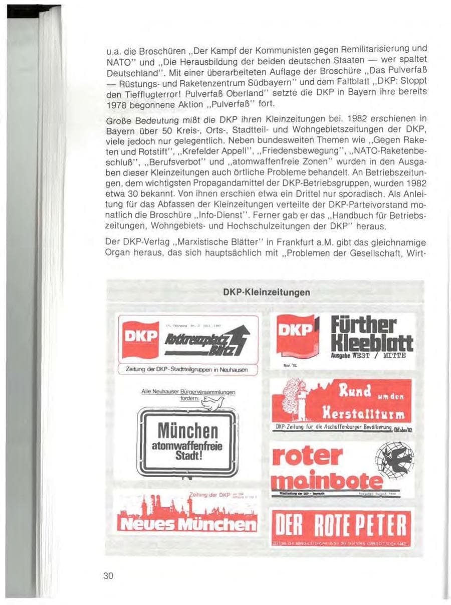 Seite 32 des Verfassungsschutzbericht 1982 Bayern