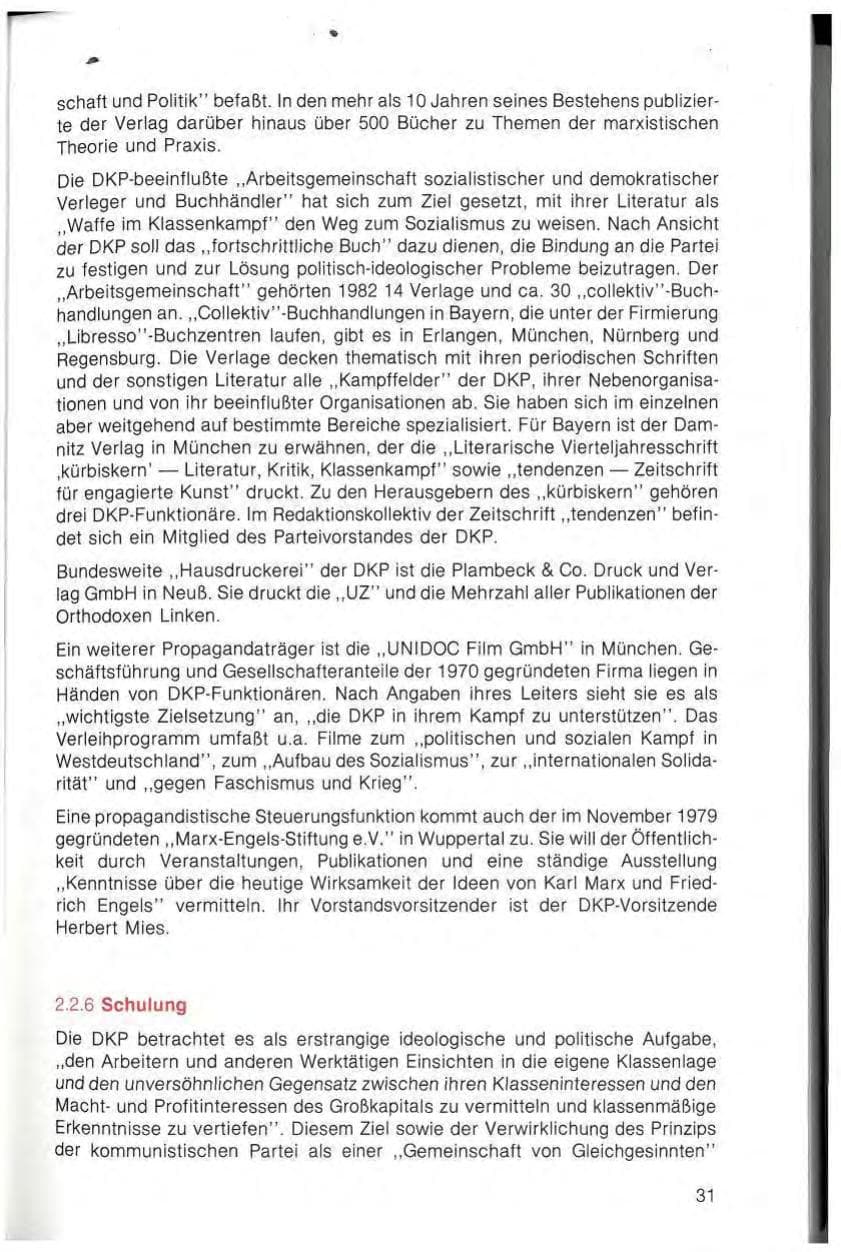 Seite 33 des Verfassungsschutzbericht 1982 Bayern