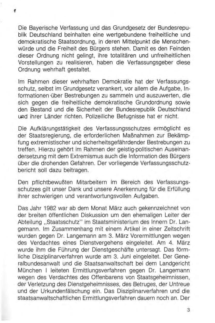Seite 5 des Verfassungsschutzbericht 1982 Bayern