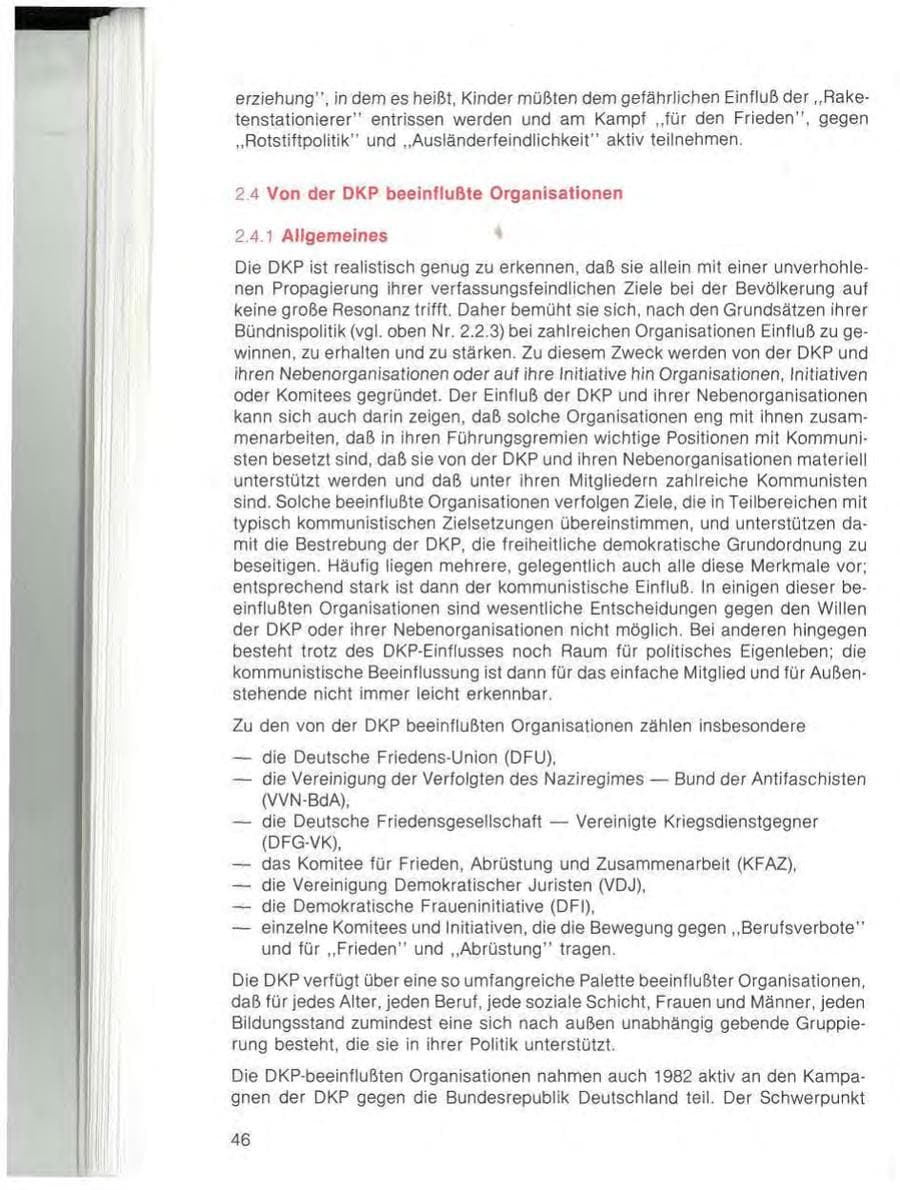 Seite 48 des Verfassungsschutzbericht 1982 Bayern