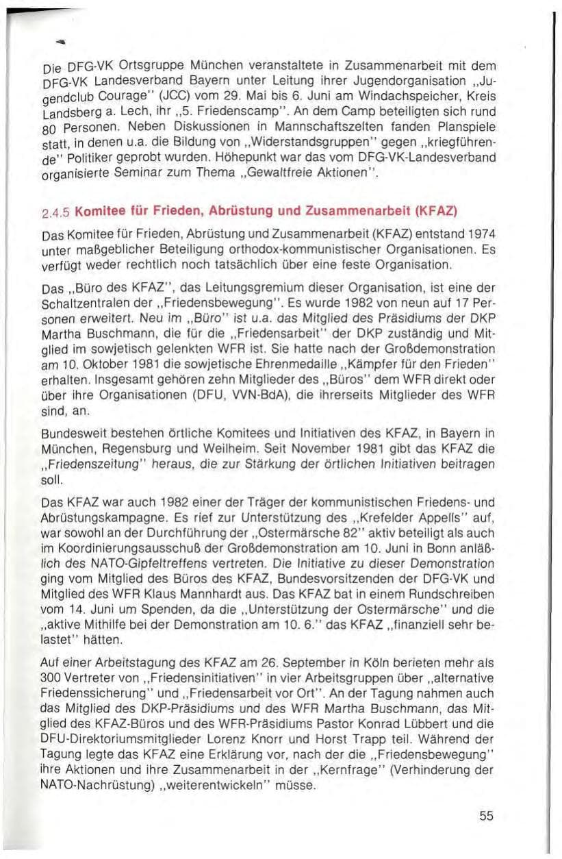 Seite 57 des Verfassungsschutzbericht 1982 Bayern