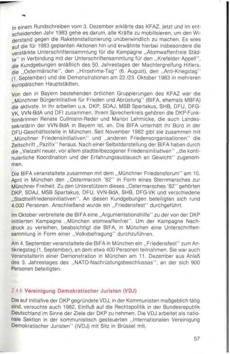 Seite 59 des Verfassungsschutzbericht 1982 Bayern
