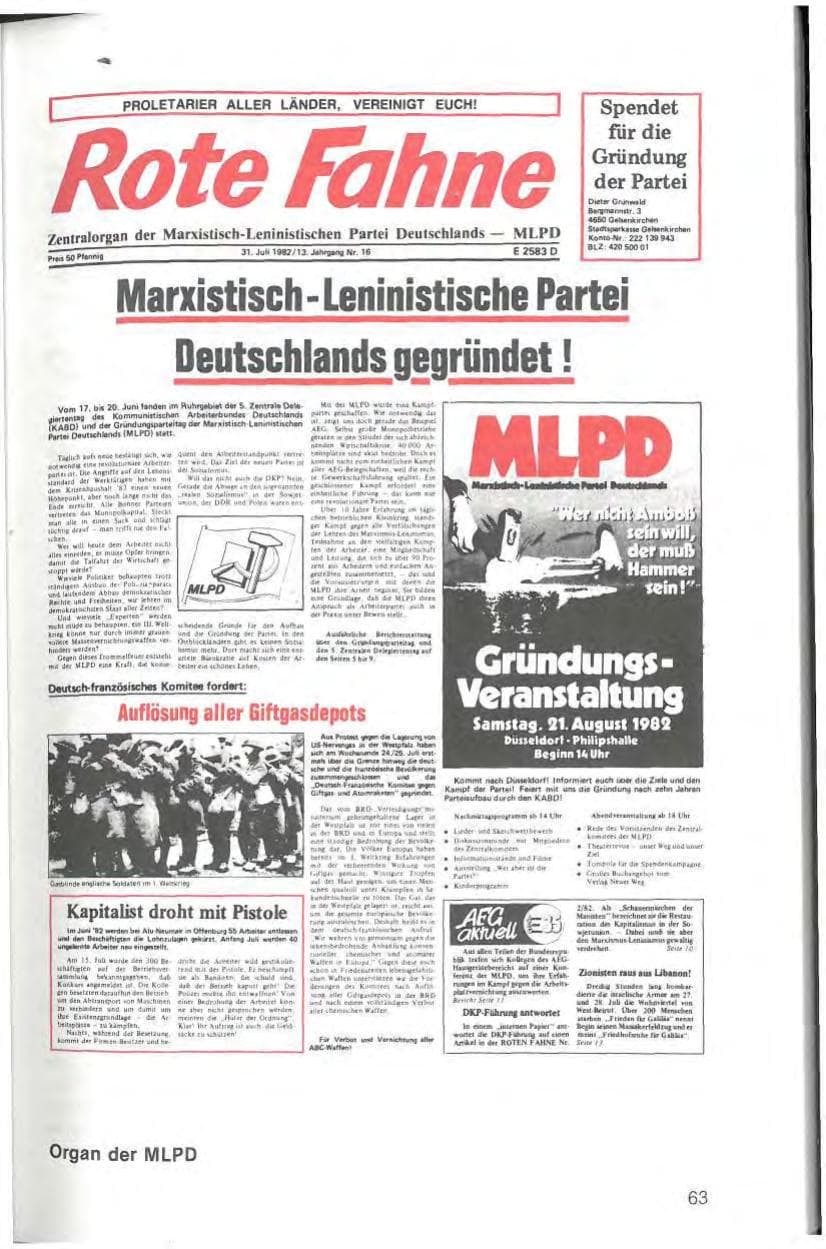 Seite 65 des Verfassungsschutzbericht 1982 Bayern
