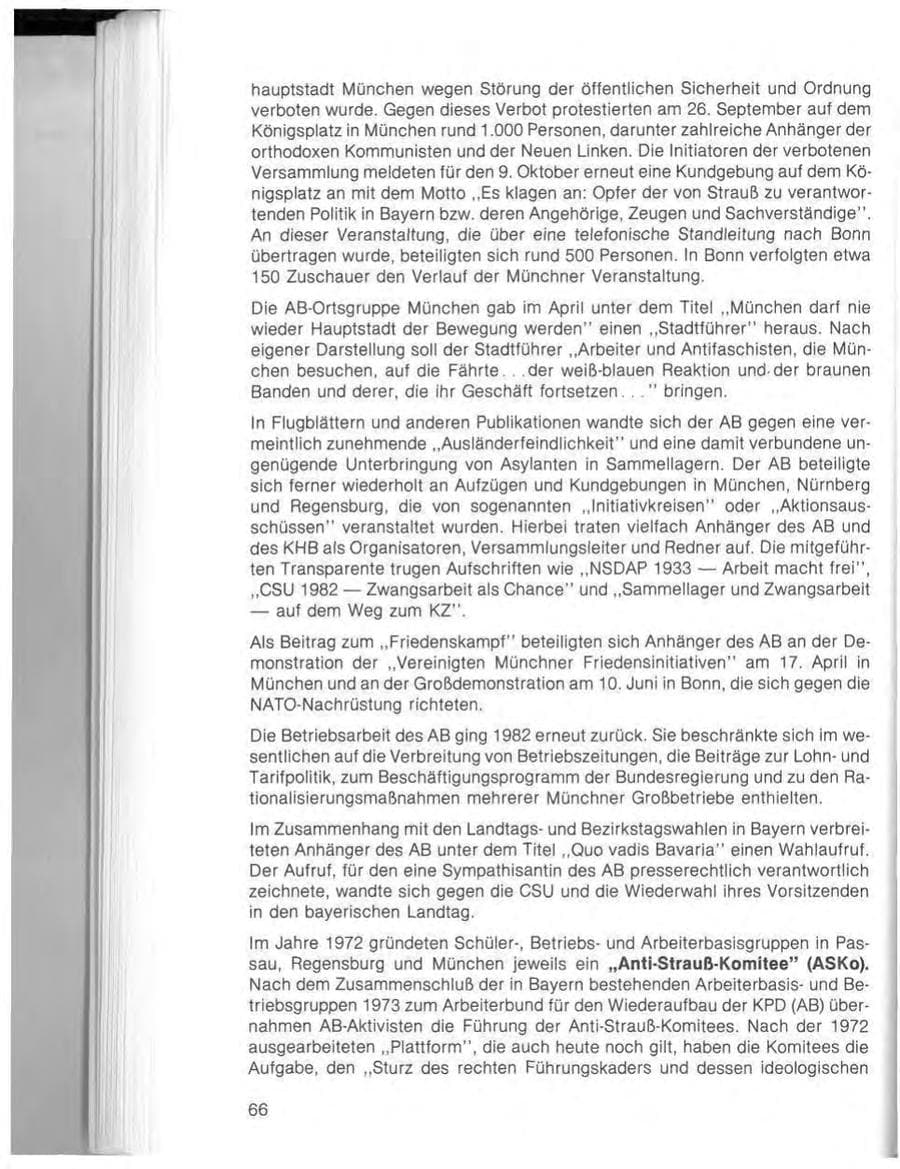 Seite 68 des Verfassungsschutzbericht 1982 Bayern