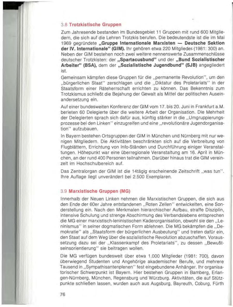 Seite 78 des Verfassungsschutzbericht 1982 Bayern