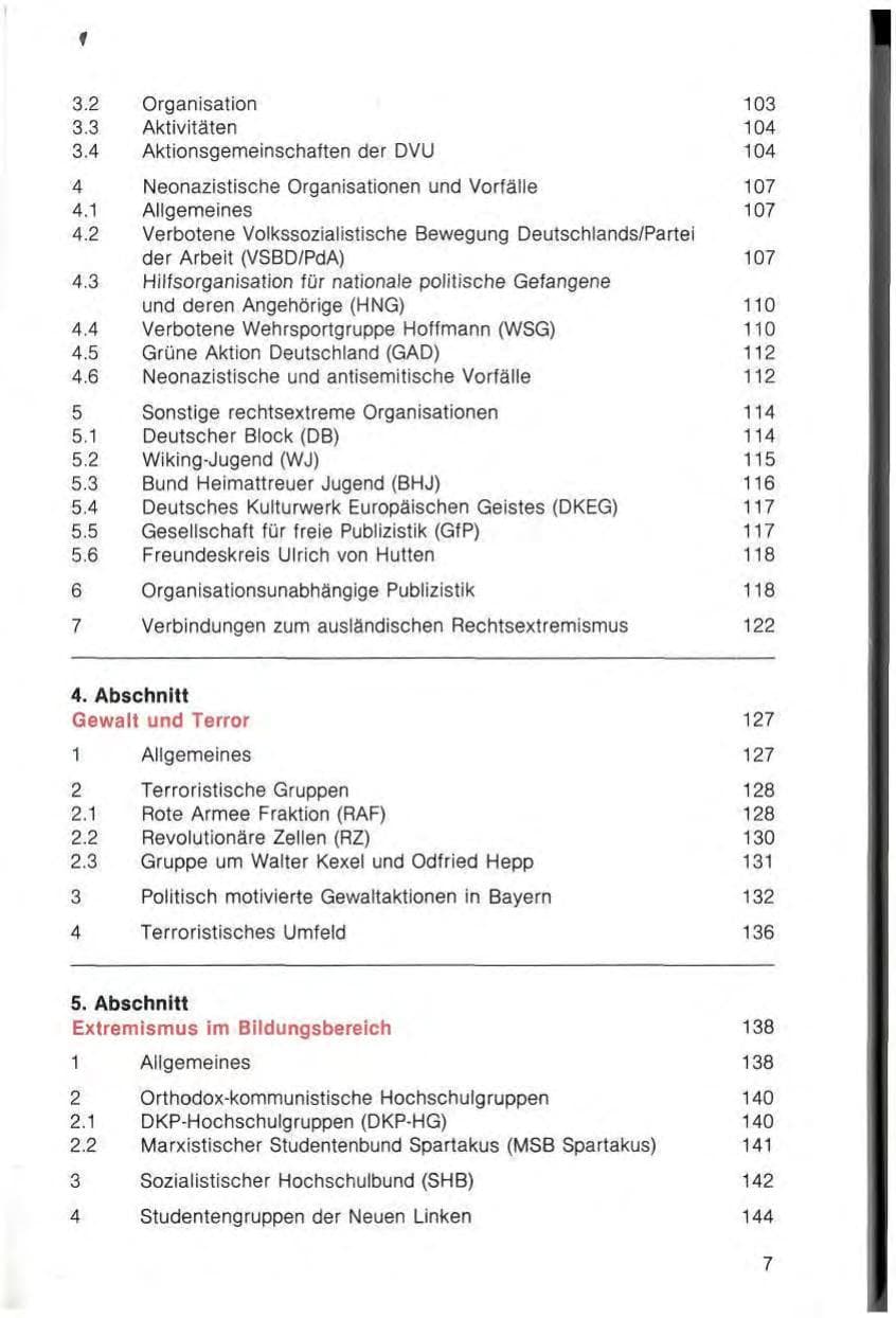Seite 9 des Verfassungsschutzbericht 1982 Bayern