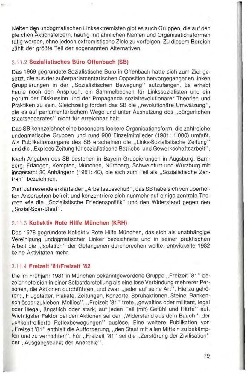 Seite 81 des Verfassungsschutzbericht 1982 Bayern